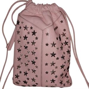 Jimmy Choo Kinchaku Drawstring Leather Bag